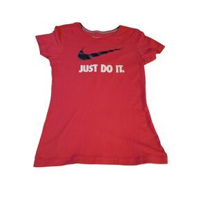 Nike Womens Slim Fit Shirt Pink‎ M Short Sleeve Crew Neck Pullover Pullover Top